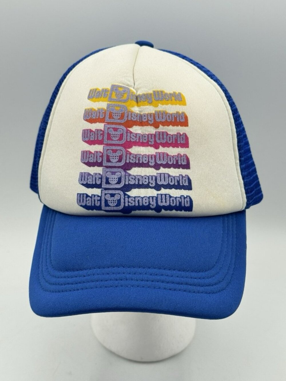 VTG Walt Disney World Snap Back Trucker Baseball Hat Cap Parks Mesh Mickey Mouse